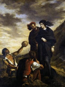 Eugene Delacroix : Hamlet and Horatio in the Graveyard